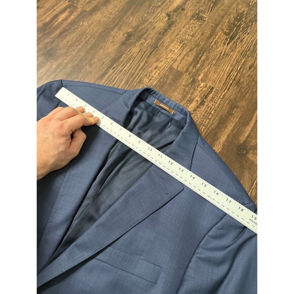 Peter Millar Mens 44T 100% Wool 2-Button Blazer Sport Coat Navy Worsted wool - Picture 2 of 9